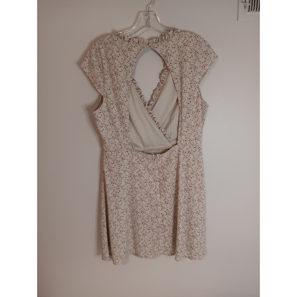 Lulus Cream Floral Mini Dress Style R69962 - Picture 2 of 4